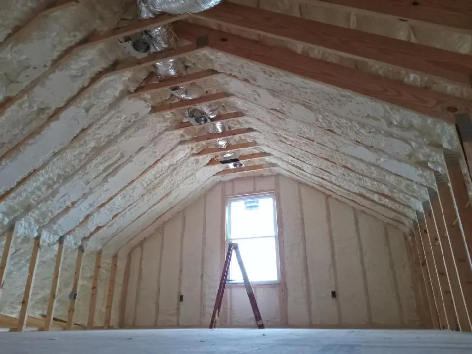 Spray foam roofing application for Crawl Space Insulation project in Waterford